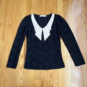 NWOT - 5mayweekend - black lace blouse